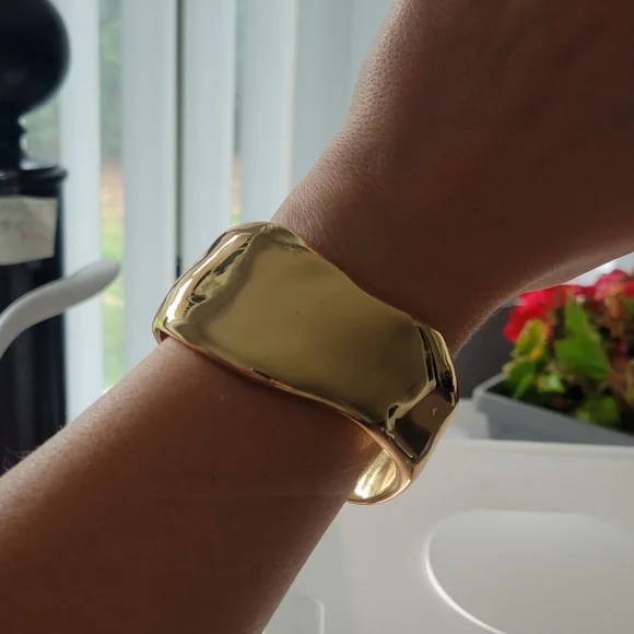 Gold Statement Cuff Bracelet - Picture 11 of 13